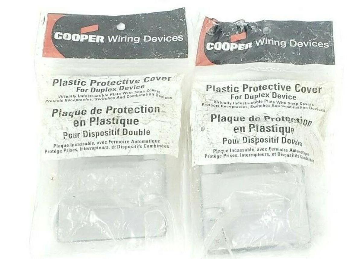 Used LOT OF 2 NEW COOPER S1962 PLASTIC PROTECTIVE COVERS FOR DUPLEX DEVICE