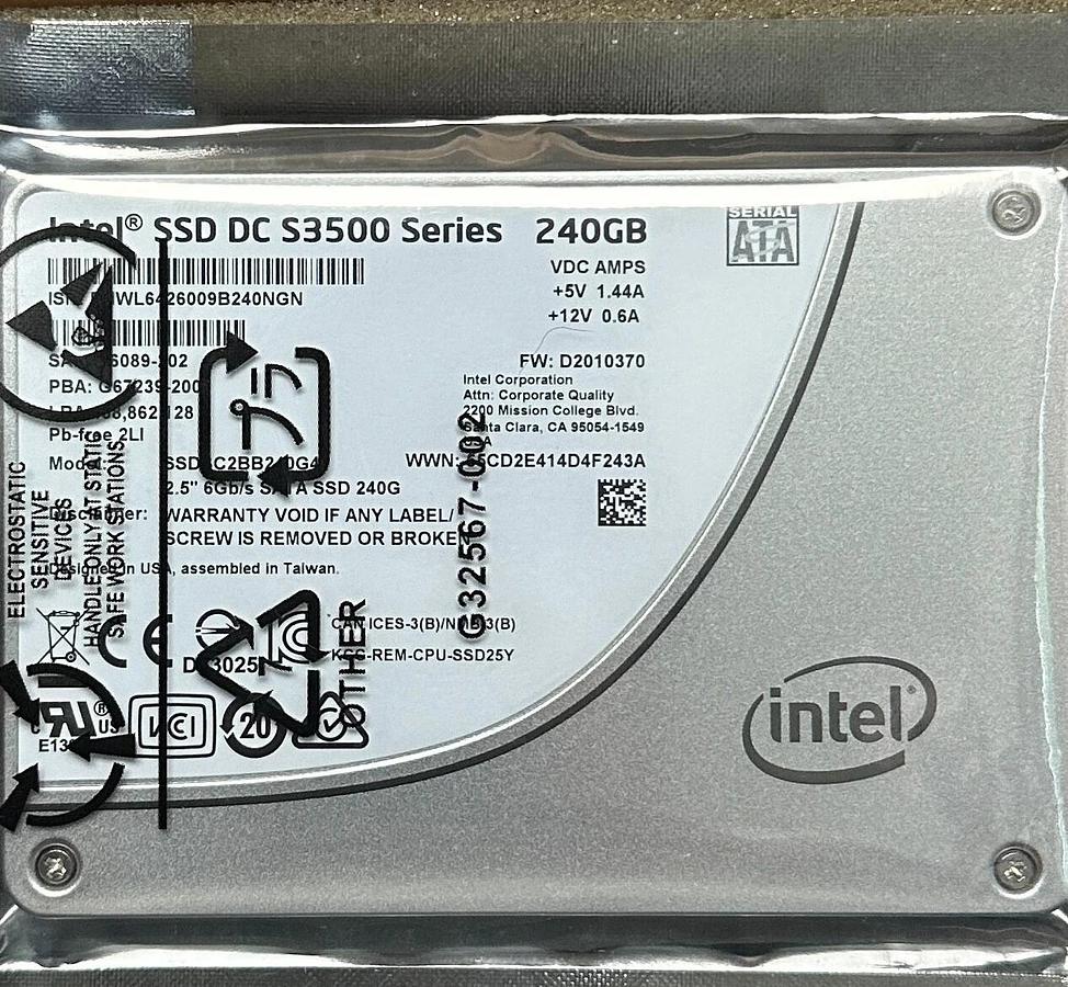 INTEL SSD DC S3500 SERIES 240GB INTERNAL SSDSC2BB240G401 / SSDSC2BB240G4 NSMP