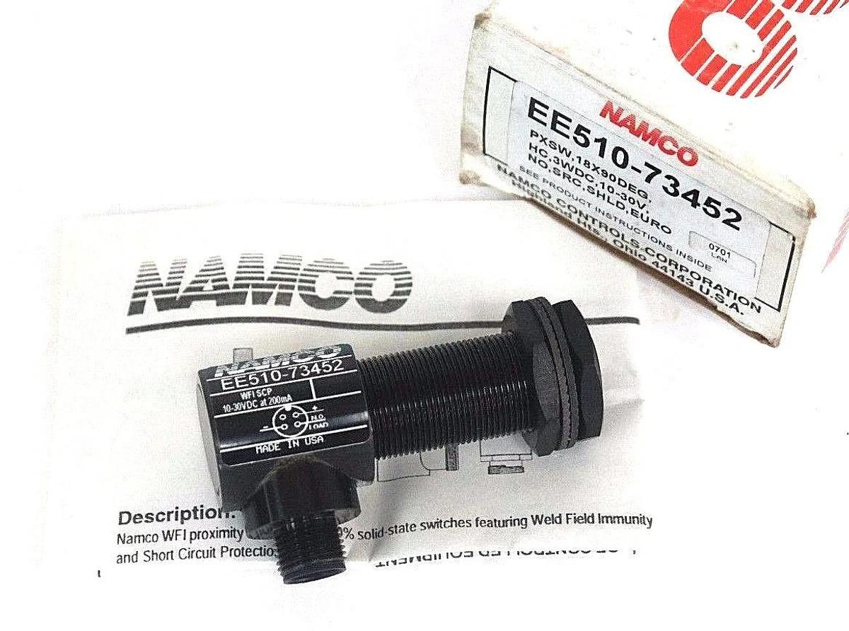 Used NIB NAMCO EE510-73452 PROXIMITY SWITCH EE51073452, 10-30VDC @ 200mA
