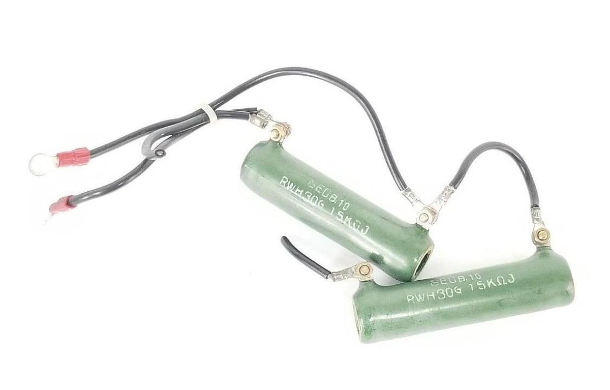 Used LOT OF 2 SEC B.10 RWH-30G RESISTORS, 15KOHMJ, RWH30G