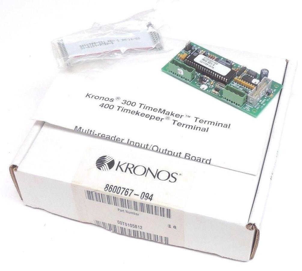 Used NIB KRONOS SYSTEM 400 MULTI READER I/O BOARD REV D, 8600767-094, 6500183-001