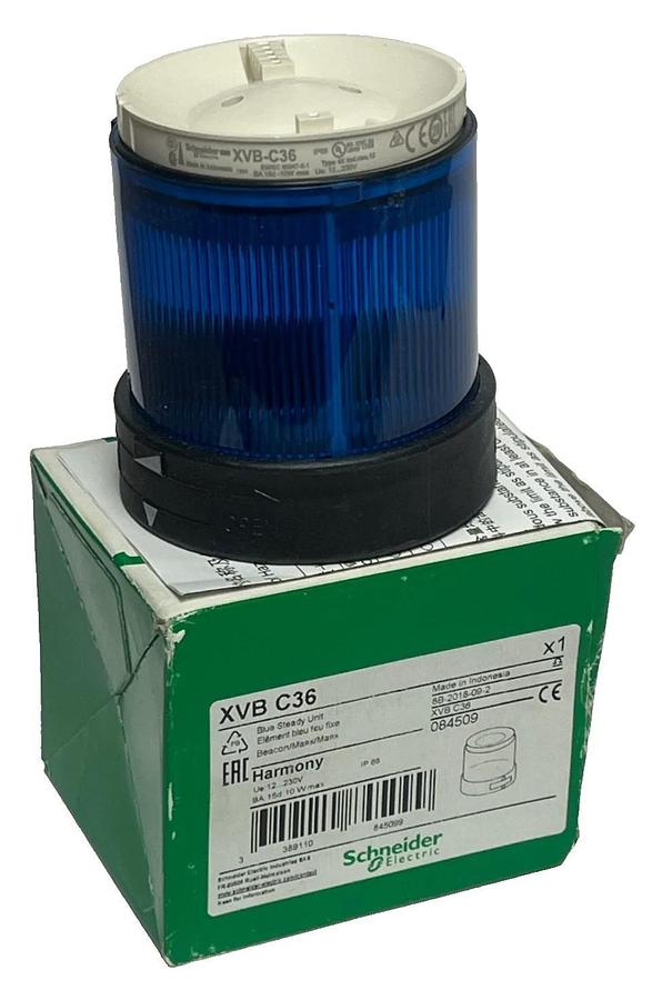 Schneider Electric XVBC36 Blue Steady Light Element Harmony XVB 70mm - NIB