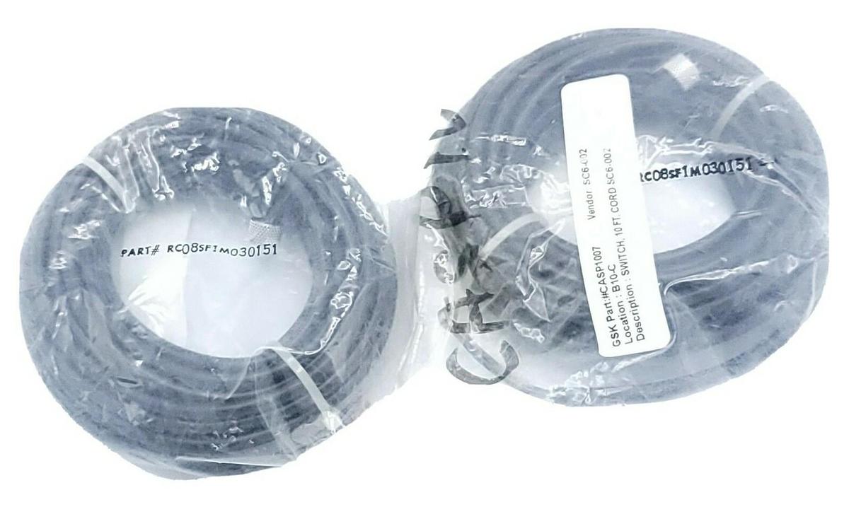Used LOT OF 2 NEW CANFIELD RC08SF1M030151 CORDSETS 3 PIN FEMALE RIGHT ANGLE