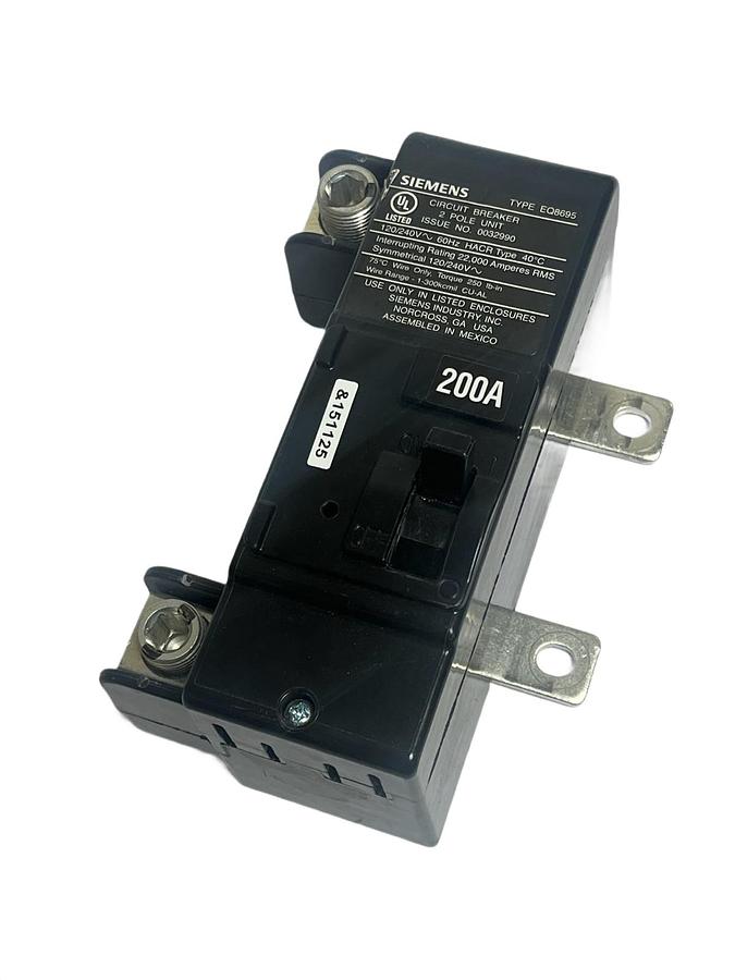 Used Siemens EQ8695 200 Amp 2-Pole Main Circuit Breaker 120/240V