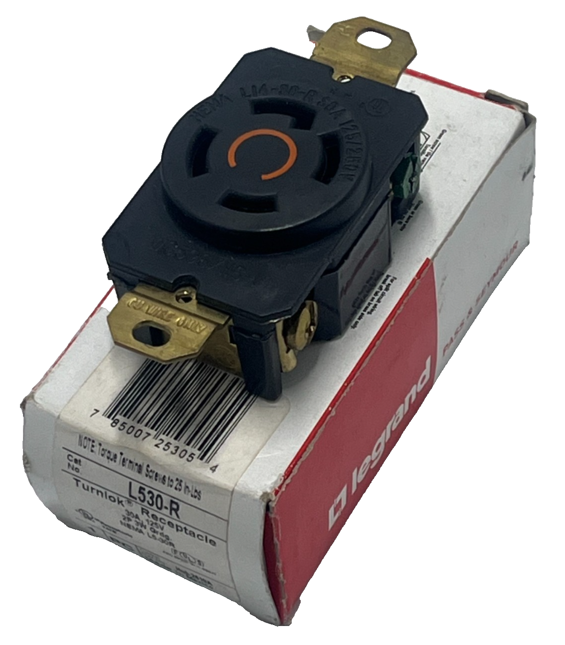 Used LEGRAND L530-R Twist-Lock Single Receptacle 30A 125V NEMA L5-30R, NSMP