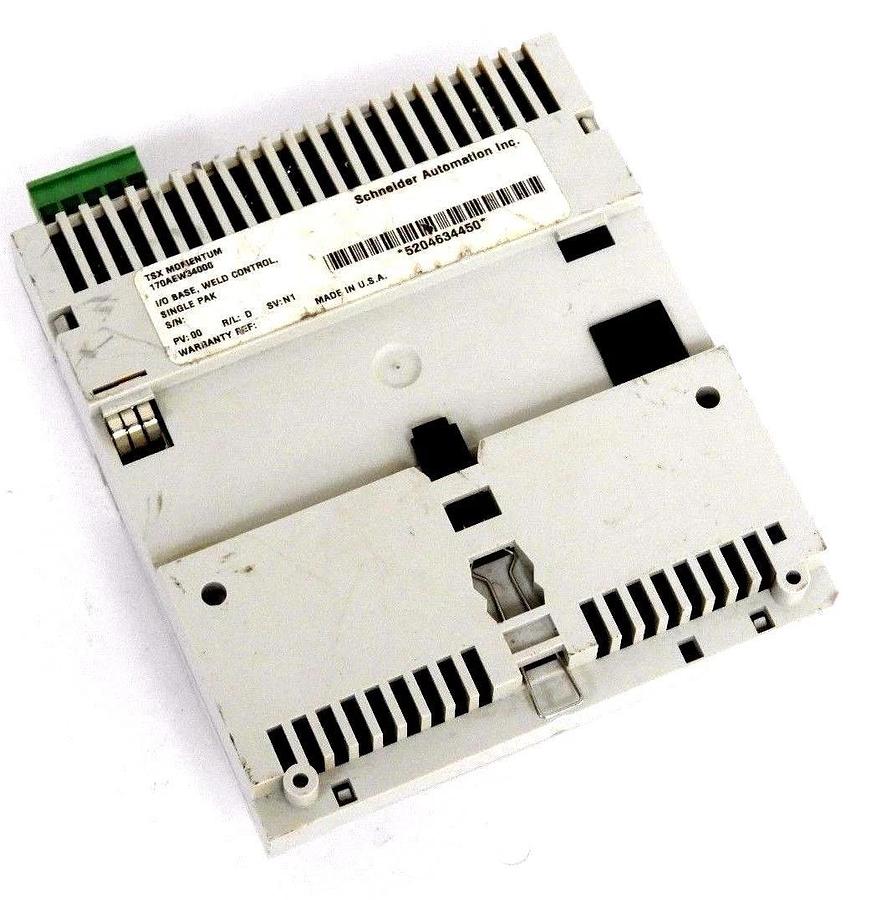 Used SCHNEIDER ELECTRIC 170LNT71000 COMMUNICATION ADAPTER W/ 170AEW34000 I/O BASE