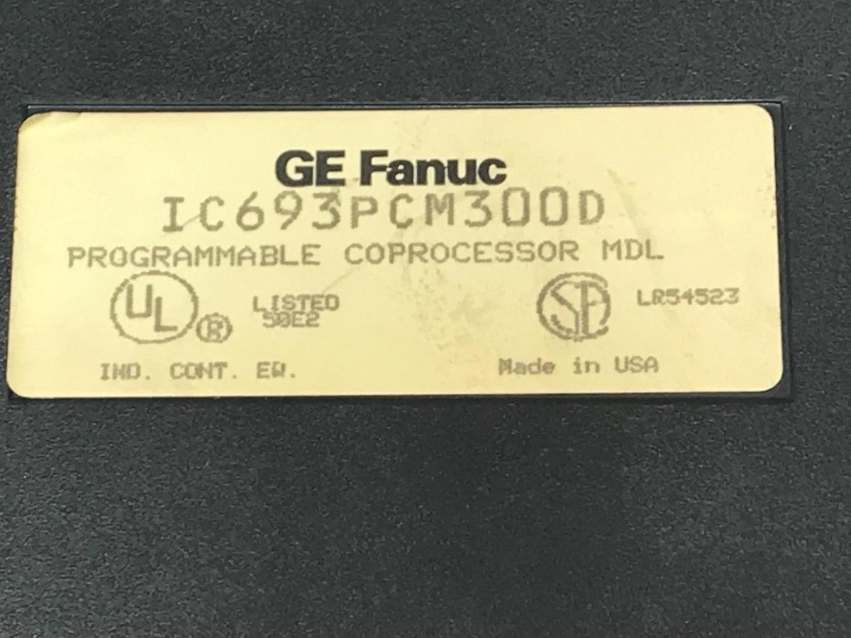 Used GE FANUC IC693PCM300D PROGRAMMABLE COPROCESSOR MDL W/ CABLE, 160KB 35KB