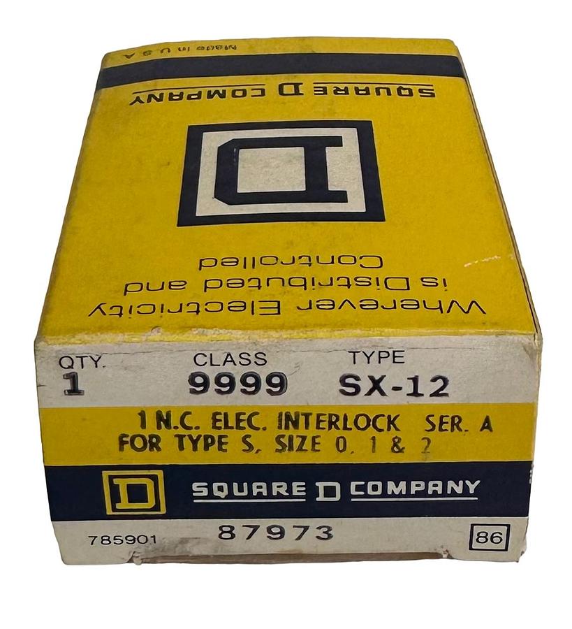 Used NEW SQUARE D 9999-SX-12 / 9999SX12 ELECTRICAL INTERLOCK SER.A 87973