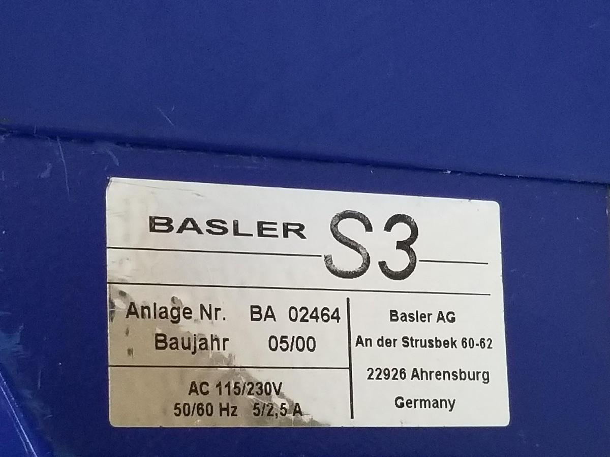 Used BASLER S3 BA-02464 DVD / CD INSPECTION DEVICE 115/230VAC, 50/60HZ, BA02464