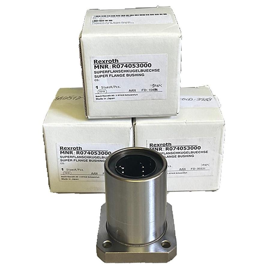 Used 3 NEW BOSCH REXROTH R074053000 LINEAR SUPER FLANGE BUSHINGS 30mm DIAMETER