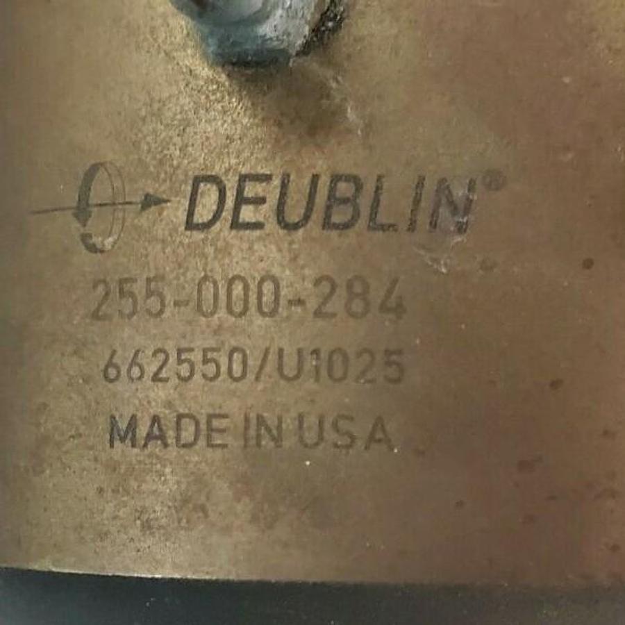 Used DEUBLIN 255-000-284 ROTARY UNION JOINT W/ ~4FT METAL EXHAUST HOSE 255000284