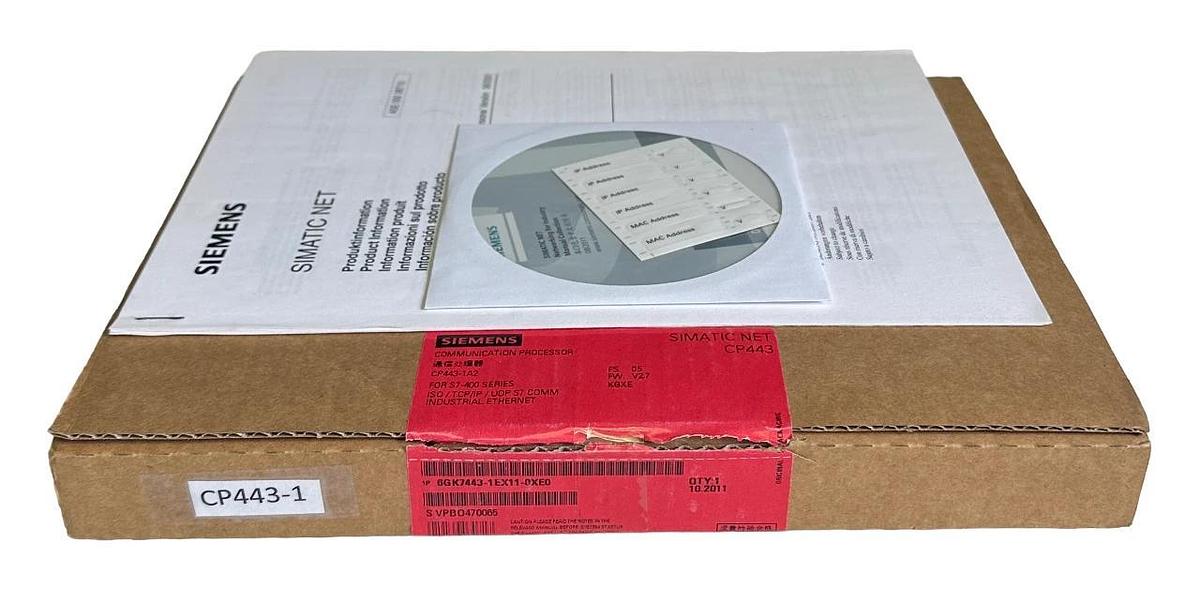 Used SIEMENS 6GK7443-1EX11-0XE0 / 6GK74431EX110XE0 SIMATIC NET CP443 COMM PROCESSOR