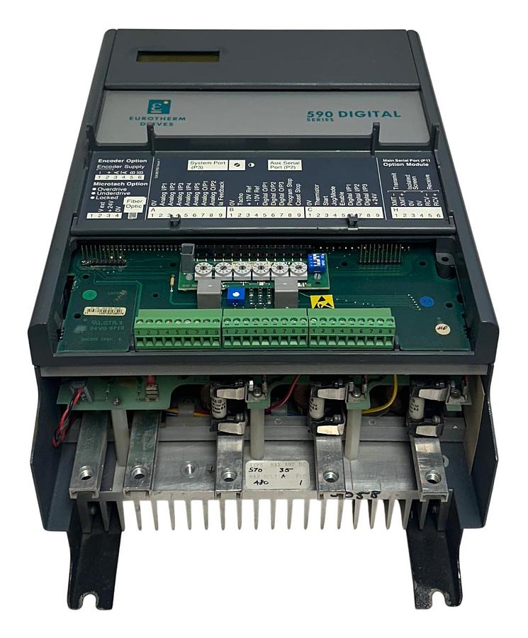 Used PARKER EUROTHERM 590DC/00/000 590 DIGITAL SERIES DRIVE TYPE 570 35A 480VAC USNP