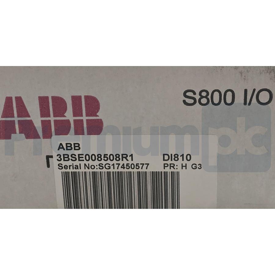 Used ABB S800 I/O 3BSE008508R1 DI810 Digital Input Module 24V 16-Ch PR:H G3 NSMP
