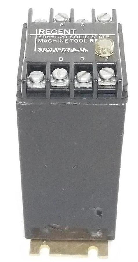 Used REGENT ER651-20 SOLID-STATE MACHINE TOOL RELAY ER65120, 1AMP, 24VDC