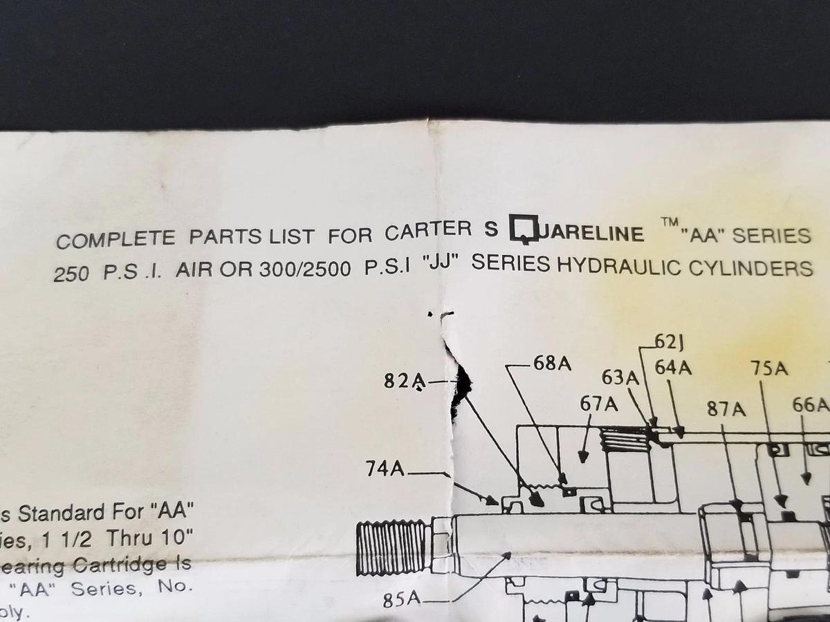 LOT OF 4 NEW CARTER SQUARELINE K81J-KIT-100 "AA" SERIES ROD KITS K81JKIT100