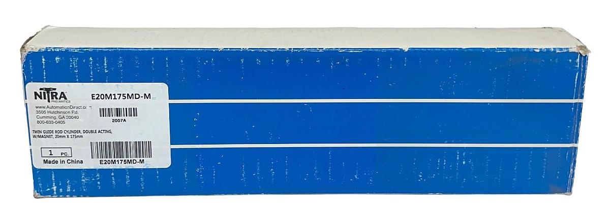Used AUTOMATION DIRECT NITRA E20M175MD-M / E20M175MDM TWIN GUIDE ROD CYLINDER NSMP