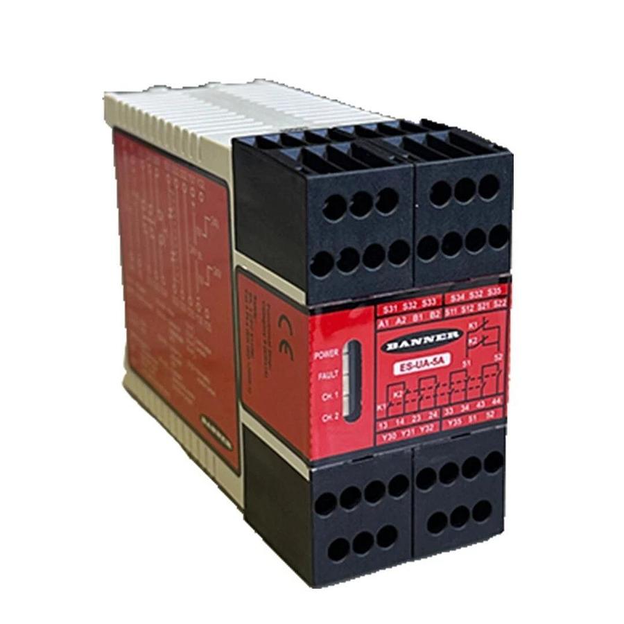 NEW BANNER ES-UA-5A / ESUA5A E-STOP/INTERLOCK MONITORING SAFETY MODULE 66091