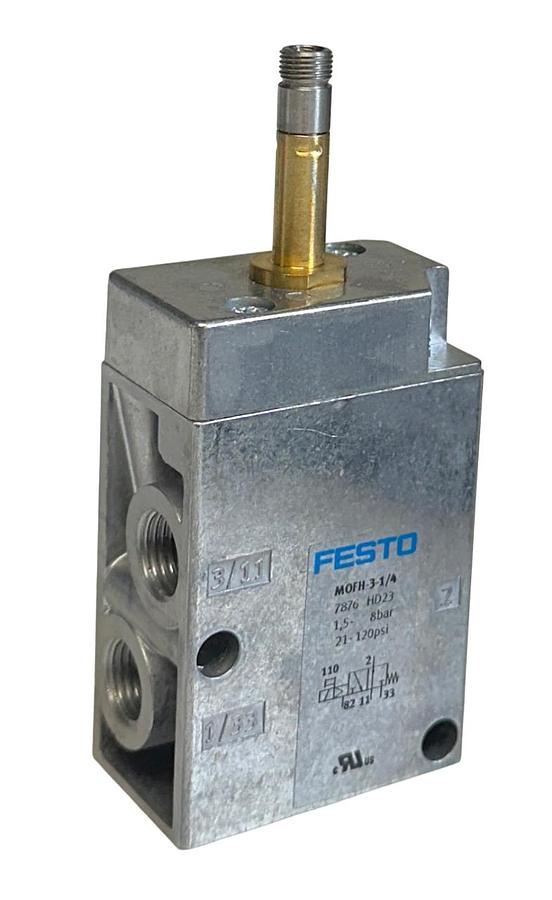 Used NEW FESTO MOFH-3-1/4 / 7876 PILOT OPERATED SOLENOID VALVE 3/2 SINGLE NSMP