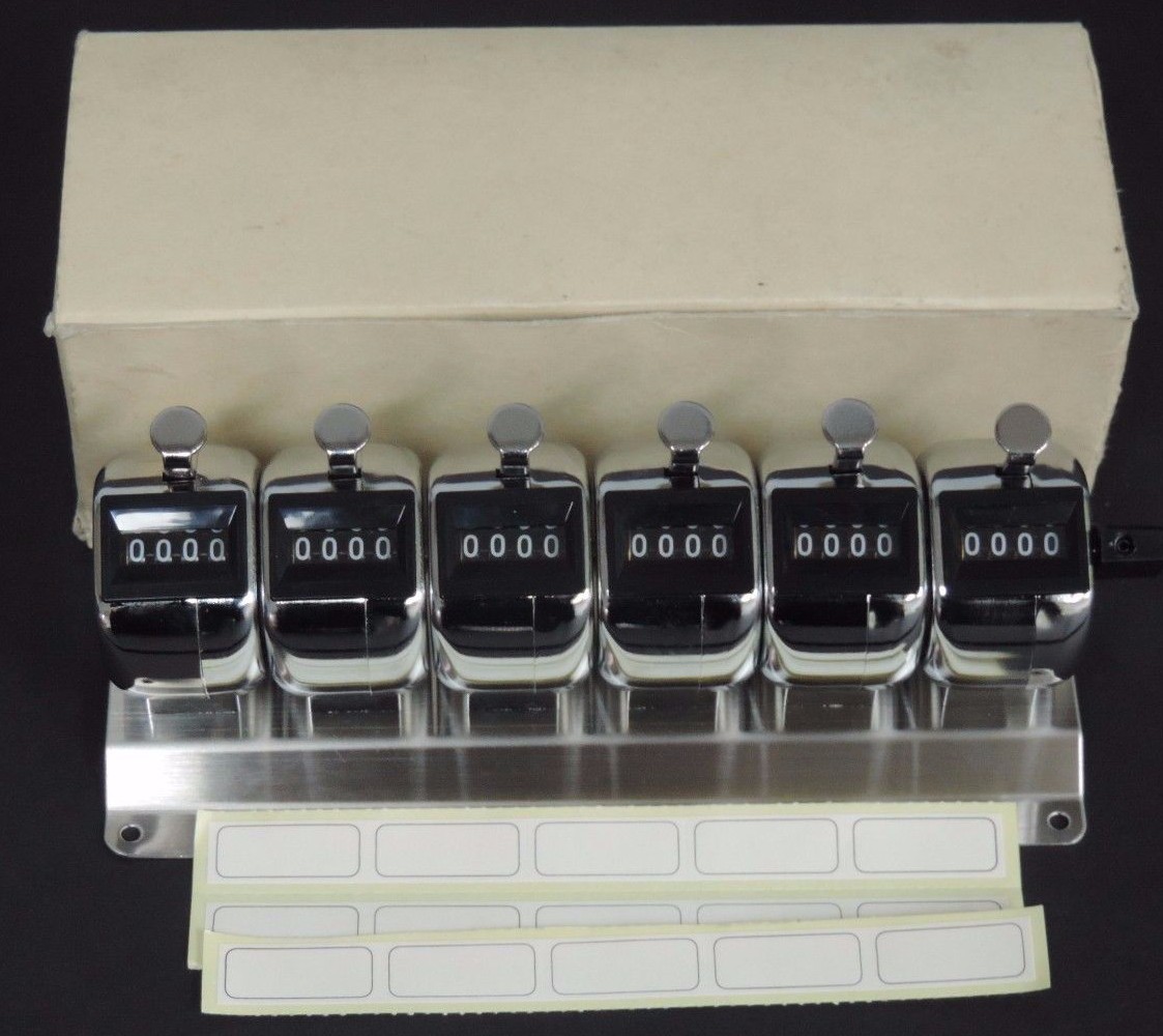 Used NIB ENM M4506 SIX UNIT 4 DIGIT DESK TALLY