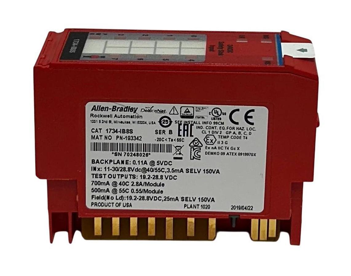 Used ALLEN BRADLEY 1734-IB8S /B POINT I/O 8-CHNL SAFETY SINKING INPUT MODULE USNP