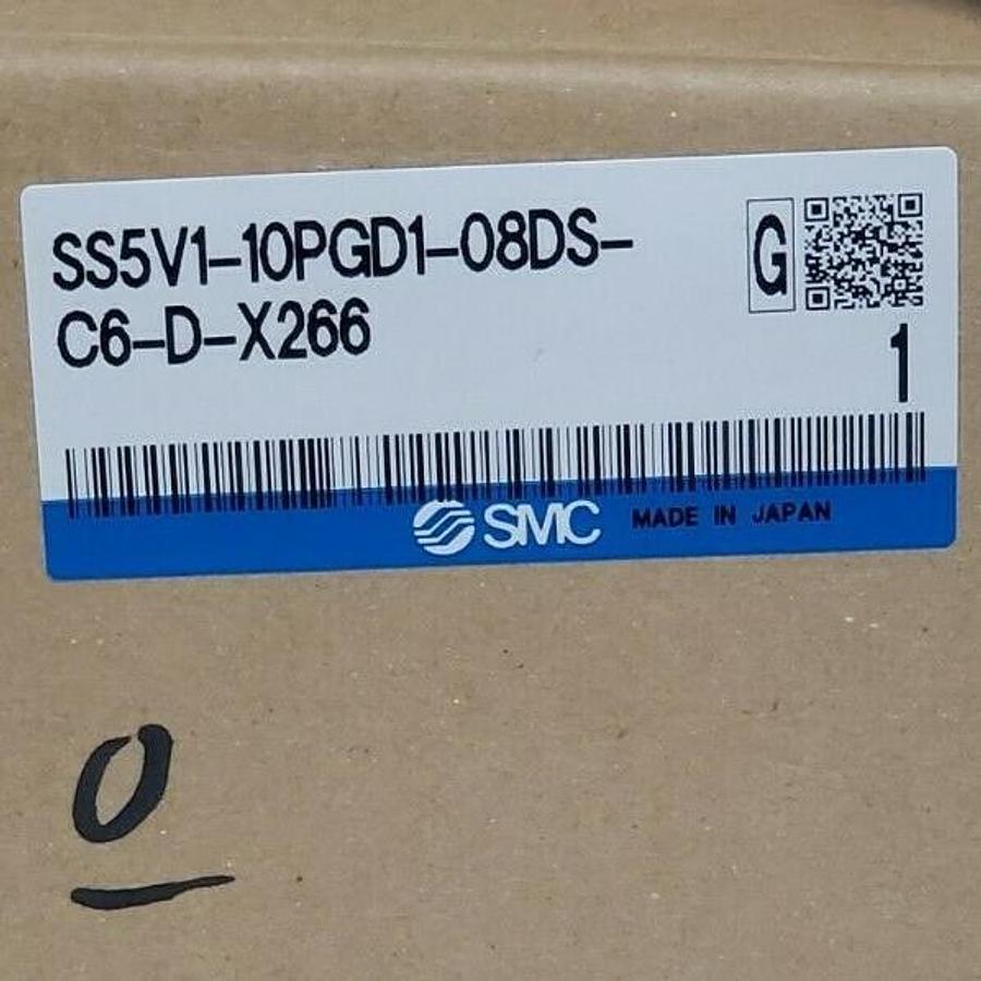 Used NIB SMC SS5V1-10PGD1-08DS-C6-D-X266 MANIFOLD SV1000 SS5V110PGD108DSC6DX266