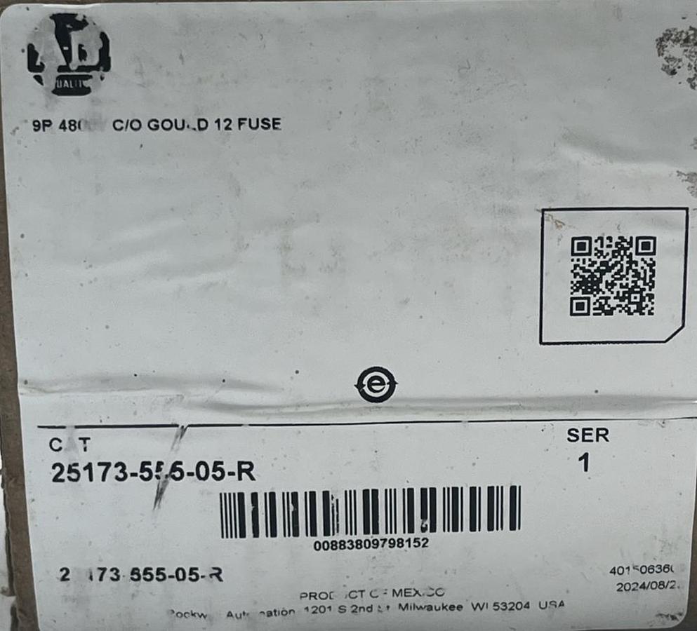 Allen Bradley 25173-555-05-R Fuse 4800V 9R Ser 1 C/O Gould 12 4.8kV A480R9R-1