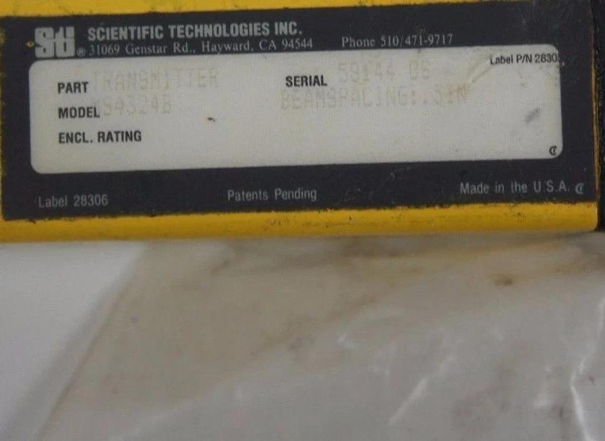Refurbished STI MS4324BX MINISAFE-B 24" TRANSMITTER LIGHT CURTAIN MS4324B - REPAIRED