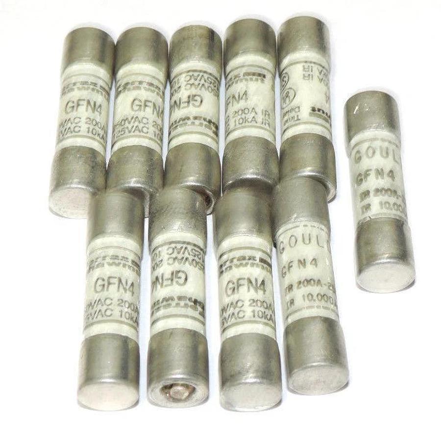 Used LOT OF 10 FERRAZ SHAWMUT GFN4 TIME-DELAY FUSES