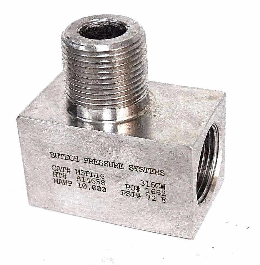 NEW BUTECH CAT# MSPL16 316CW HT# A14658 MAWP 10,000 PSI@72F PO# 1662