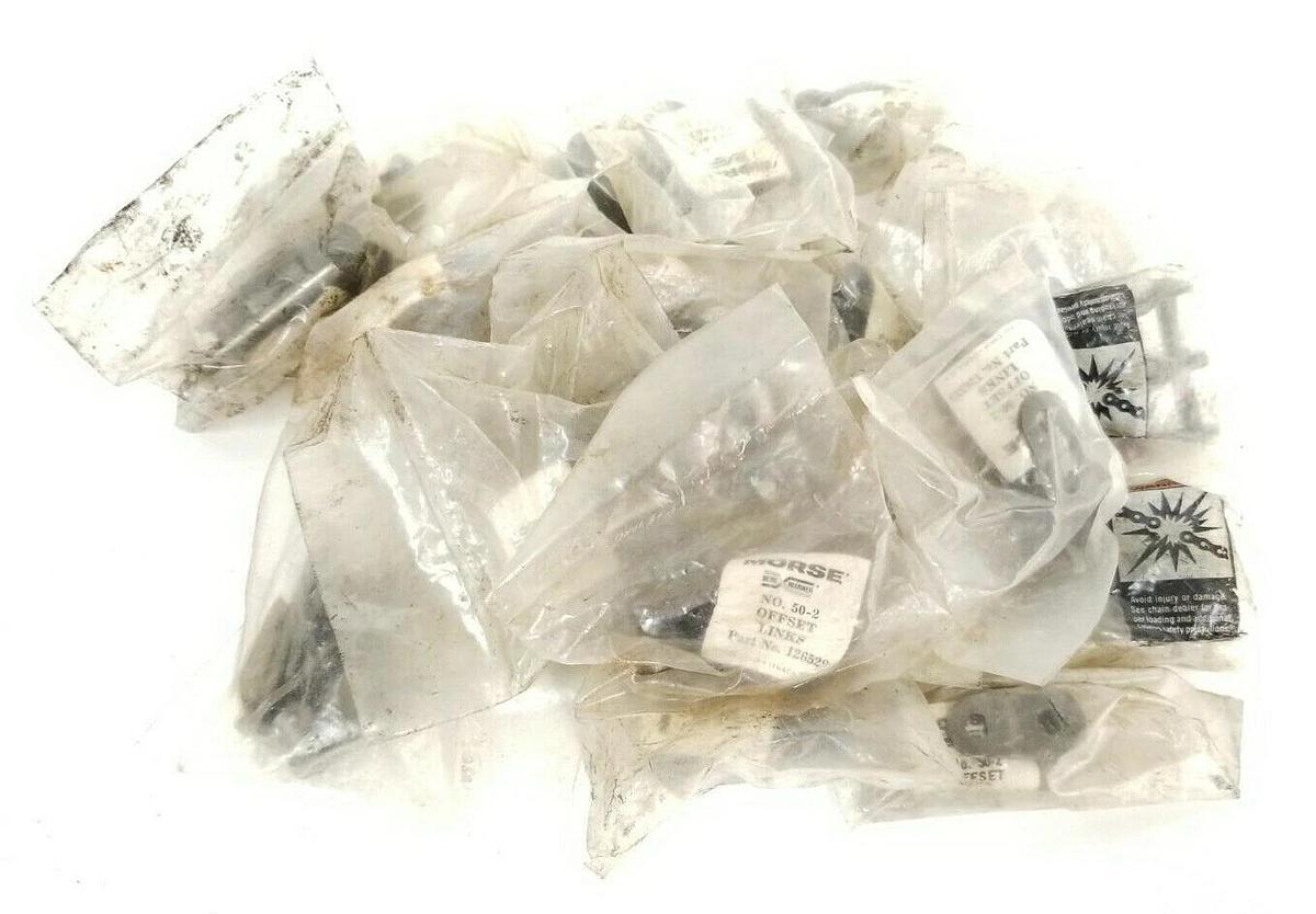 Used LOT OF 22 NEW IN BAGS MORSE 50-2 OFFSET CHAIN LINKS 126529