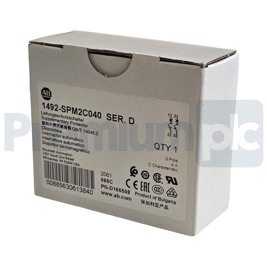 Allen-Bradley 1492-SPM2C040 /D Supplementary Protector 4A 2P Circuit Breaker NEW