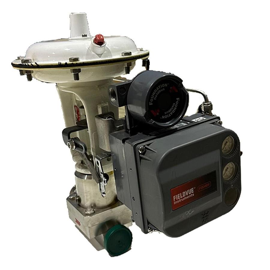 Used NEW FISHER 32-84021SI / 3284021SI CONTROL VALVE W/ DVC6010F FIELDVUE POSITIONER
