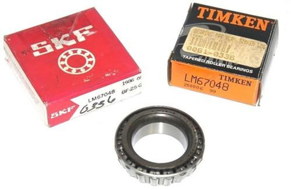 Used LOT OF 2 NEW TIMKEN SKF LM67048 TAPERED BALL BEARINGS