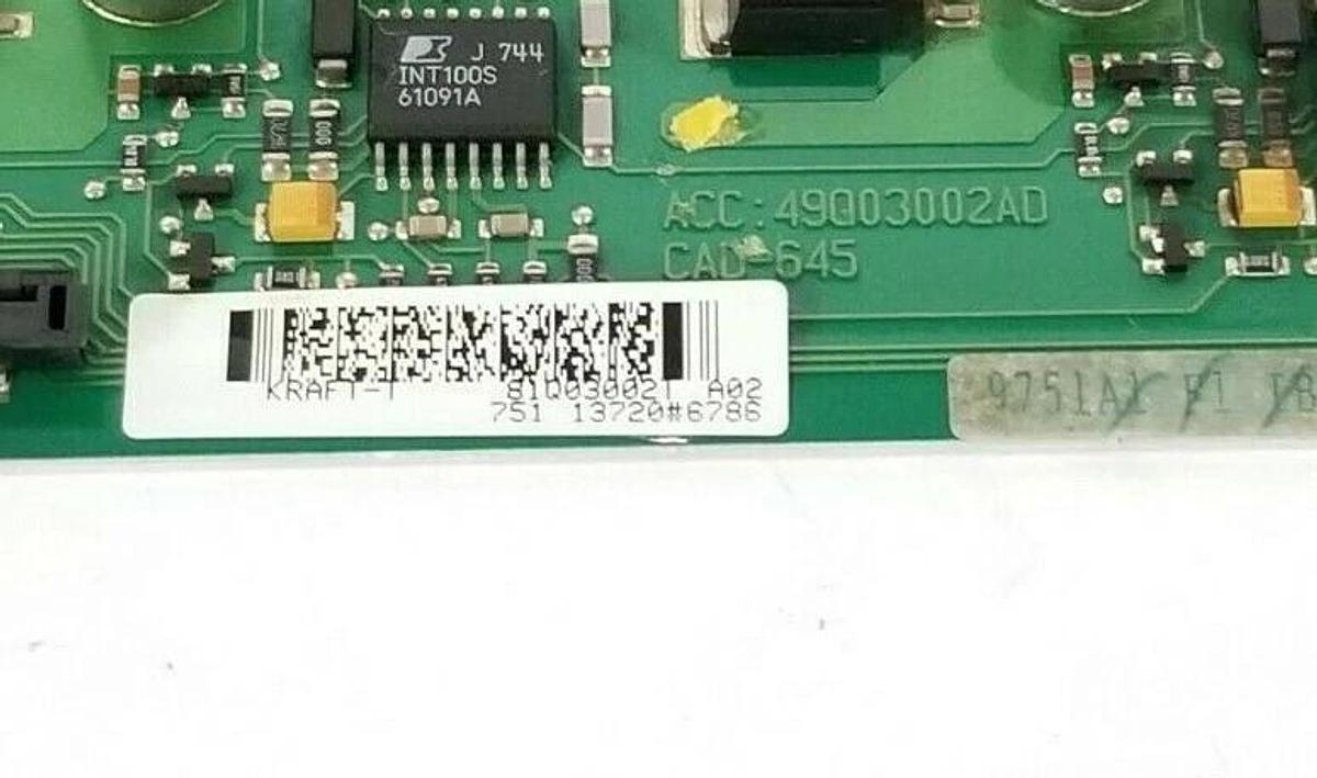 Used ABB 81Q03002T A02 CONTROL BOARD CAD-645 KRAFT-T 751 13720 49Q03002AD