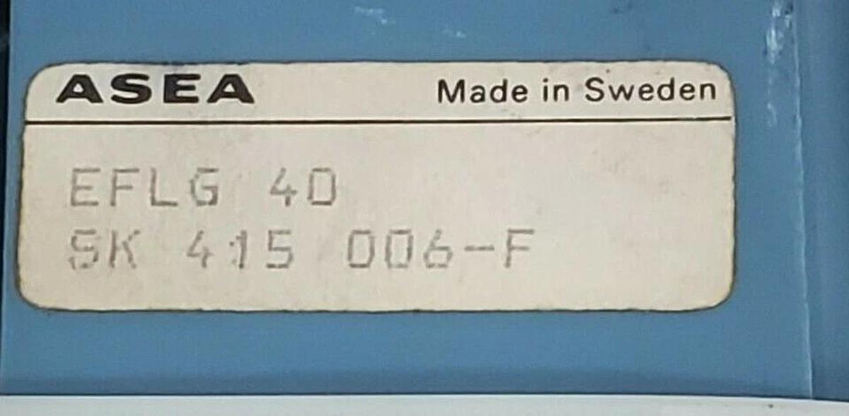 Used ASEA EFLG-40-RP CONTACTOR SK-415-006-F EFLG-40-CK 240-500V 15-30HP 500VDC