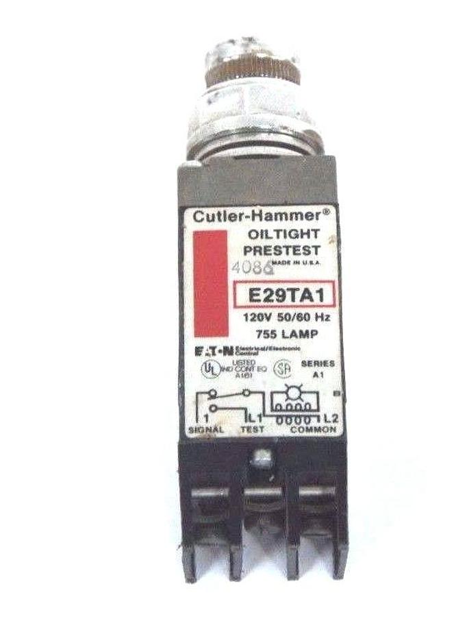 Used LOT OF 2 CUTLER HAMMER E29TA1 OILTIGHT PRESTEST INDICATORS 120V 50/60HZ