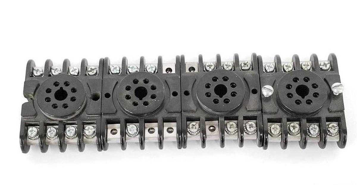Used LOT OF 4 AMPHENOL RELAY SOCKETS 8-PINS