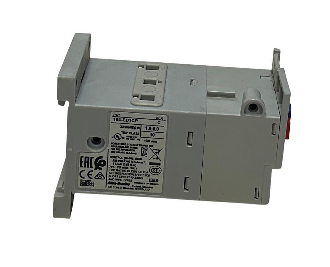 Used ALLEN BRADLEY 193-ED1CP /C E1 Plus OVERLOAD RELAY CLASS 10 1.0-5.0A MANUAL NSMP