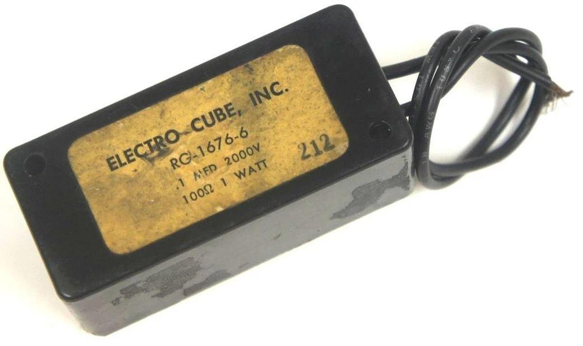 Used ELECTROCUBE RG-1676-6 NETWORK POWER CUBE 2000 V, 100 OHMS, 1 WATT, RG16766