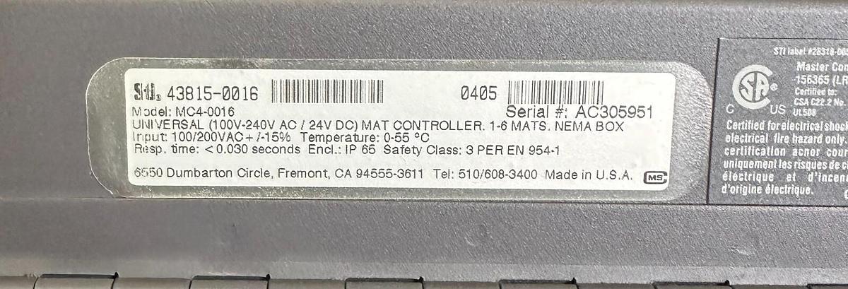 Used NEW STI 43815-0016 / 438150016 UNIVERSAL MAT CONTROLLER MC4-0016 / MC40016 NNB