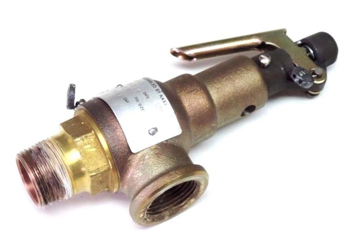 Used KUNKLE 6010EEM01-LM SAFETY PRESSURE RELIEF VALVE 1" X 1" NPT 6010EEM01LM
