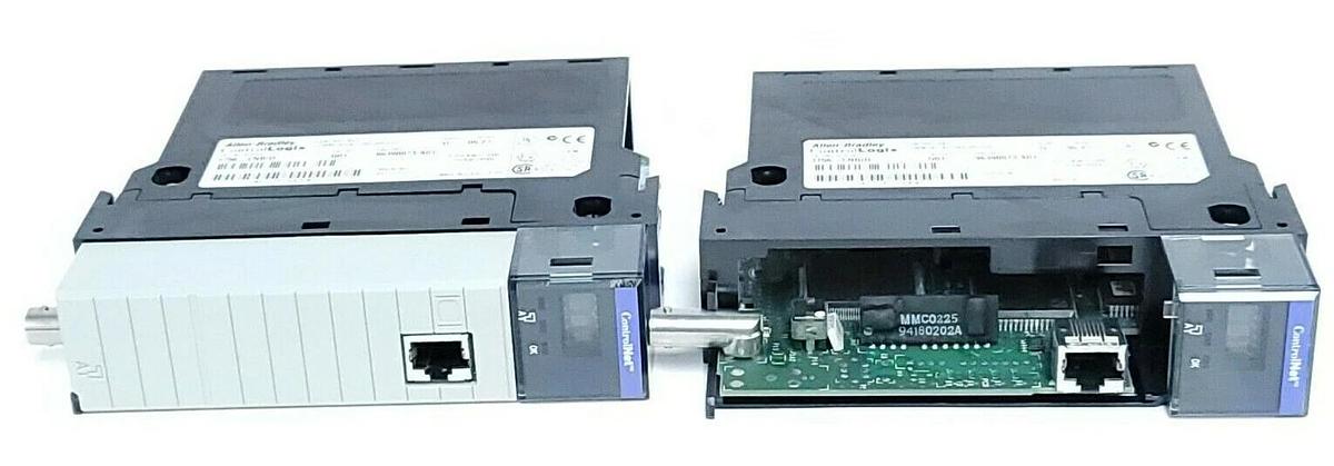 Used (2) ALLEN BRADLEY 1756-CNB/D CONTROL NET COMMUNICATIONS BRIDGES CAT. REV. G01