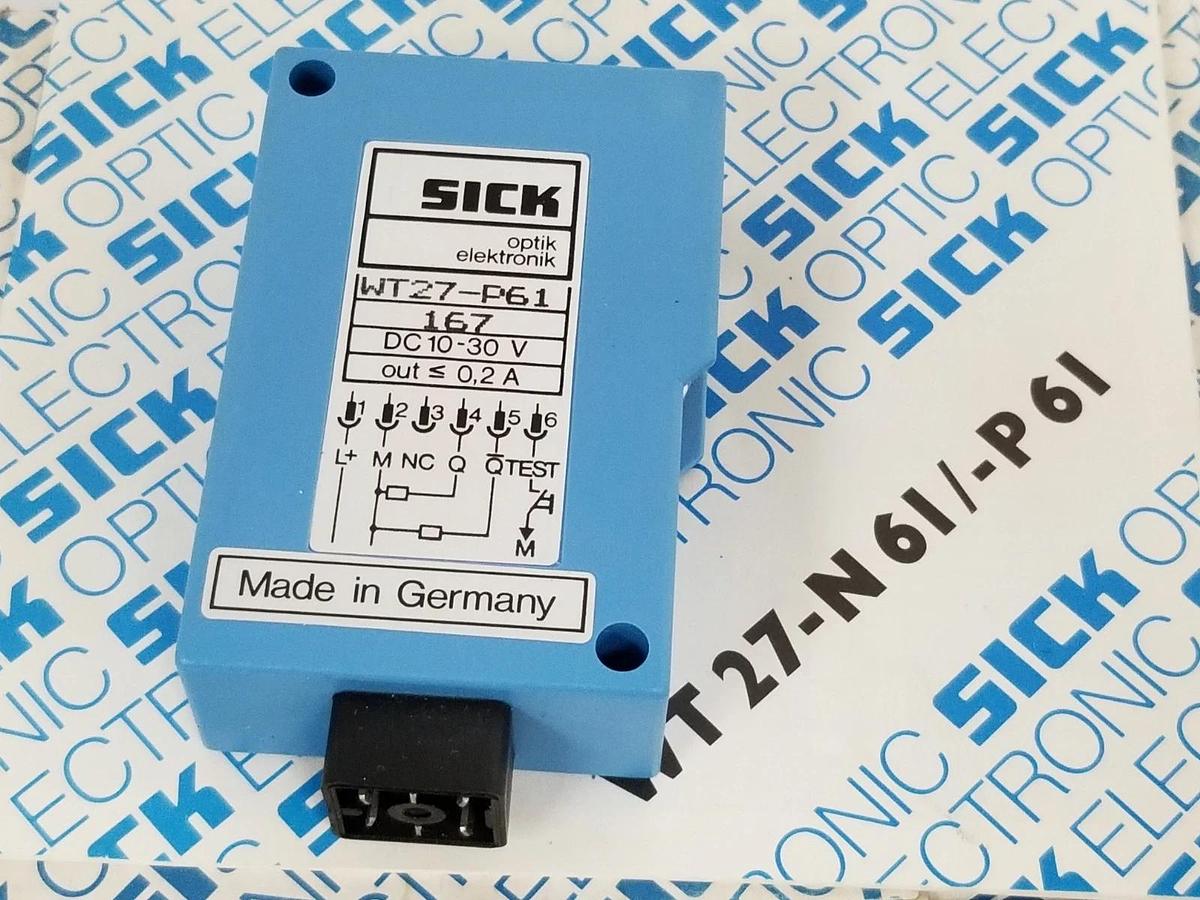 Used NIB SICK OPTIC WT27-P61-167 PHOTOELECTRIC SENSOR 10-30VDC 1005803 WT27P61167