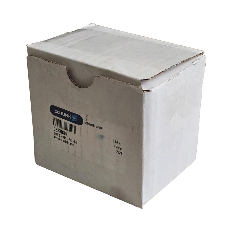 Used SCHUNK DDF 2-031-P2-E4 / DDF2-31-P2-E4 ROTARY FEED-THROUGH 323034 / 0323034 NSMP