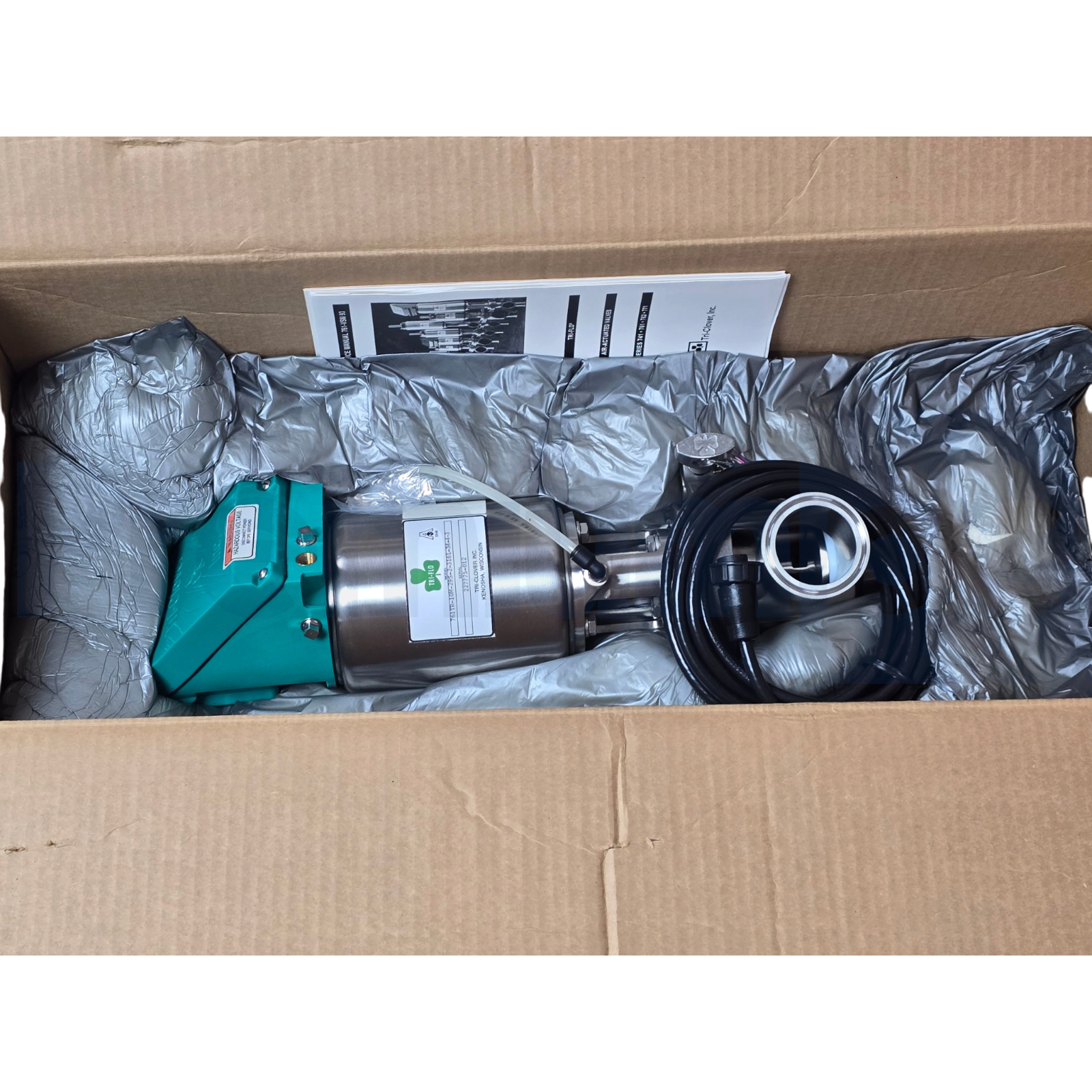 Used Alfa Laval Tri-Clover 761TR 2" SS Air Seat Valve 761TR-10M-29S-2-316L-34-4-3 NEW