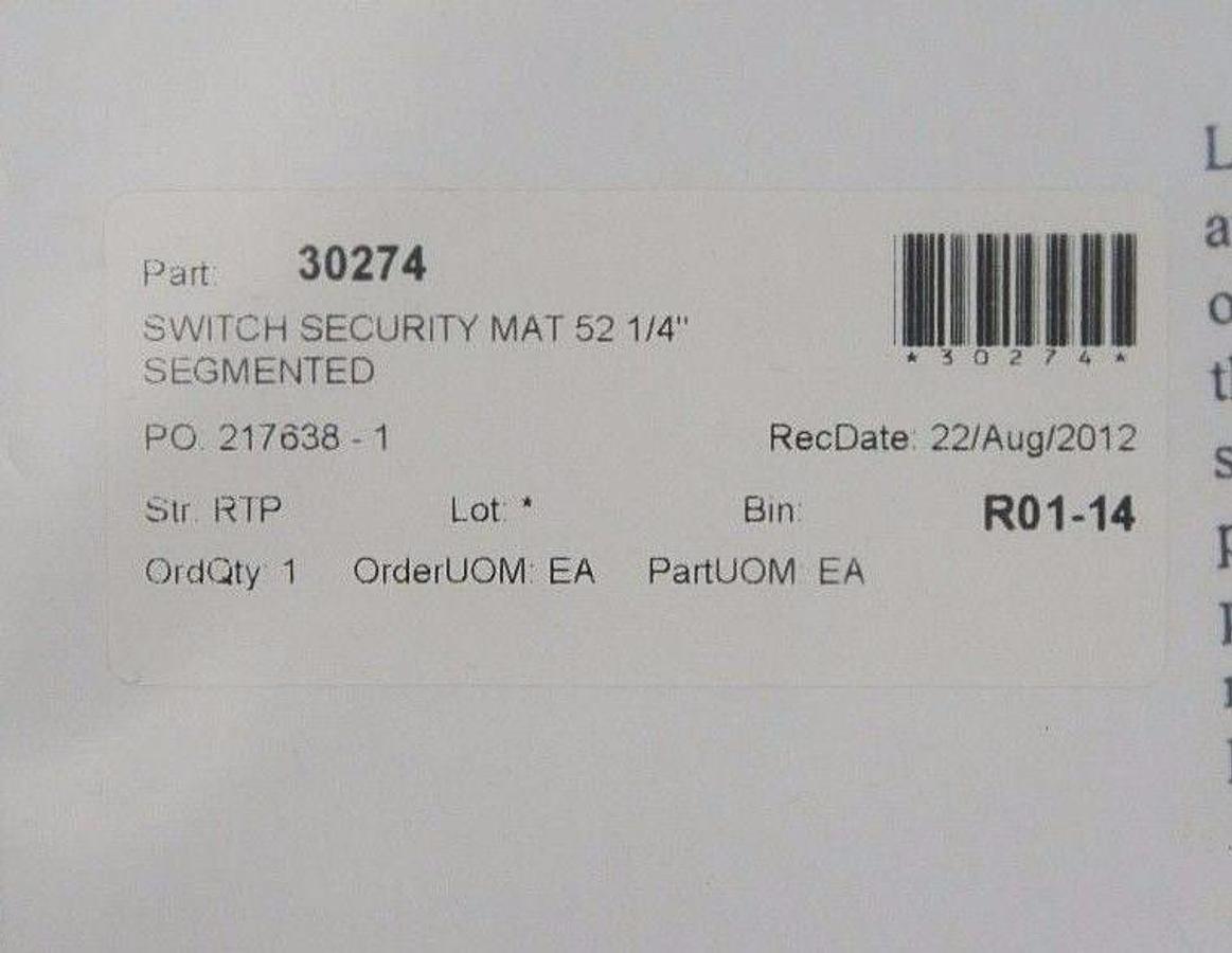 NEW LARCO 30274 SECURITY SWITCH MAT 52 1/4" SEGEMENTED