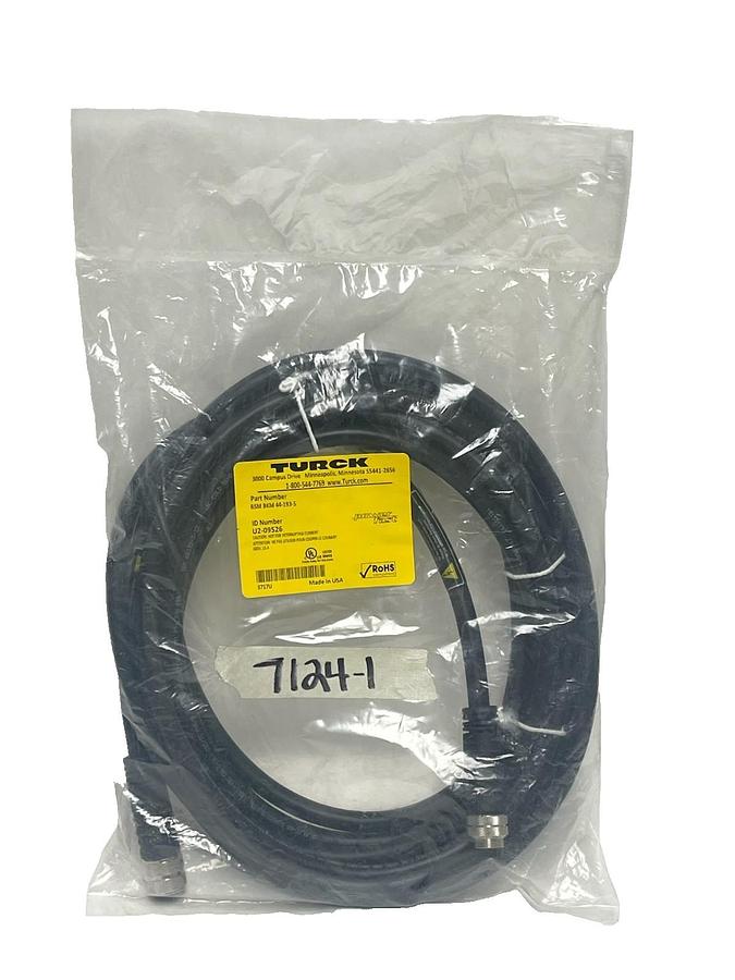 Used Turck BSM BKM 44-193-5 Powerfast Cordset M16 4-Pin 5M 15A 600V - NSFS