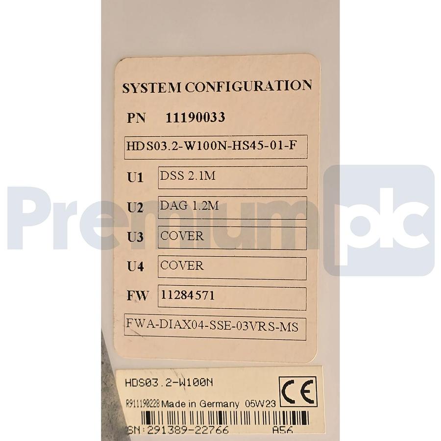Used Rexroth Indramat HDS03.2-W100N-HS45-01-F Servo Drive R911190033 | R911190228