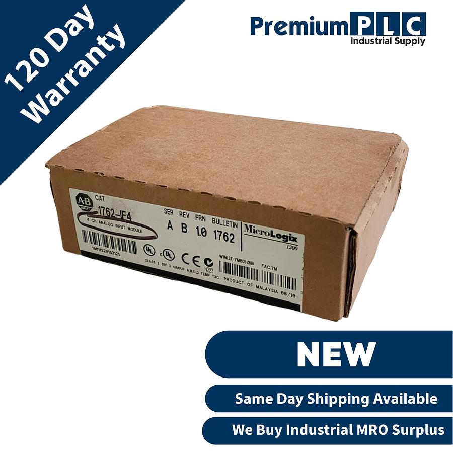 Used NEW ALLEN BRADLEY 1762-IF4 /A MicroLogix 4-CH ANALOG INPUT MODULE 1762IF4